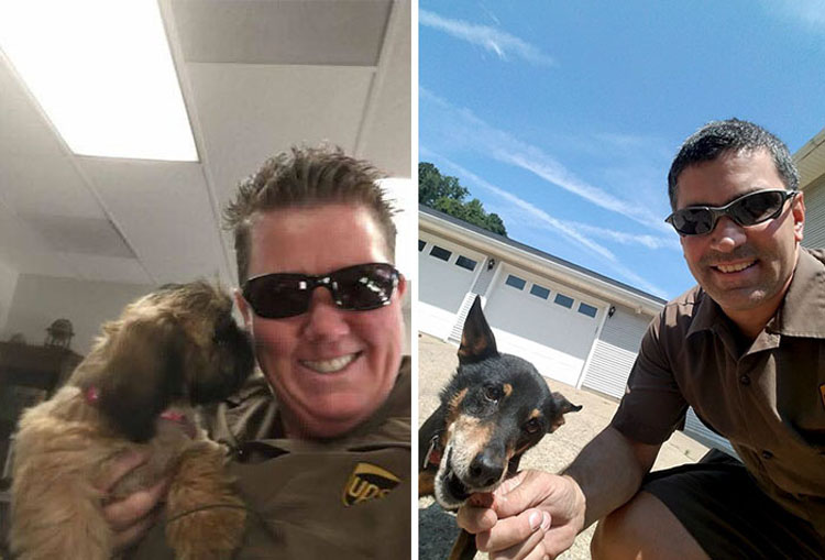 Los conductores de UPS tienen un grupo en Facebook que publica las fotos de los perros con los que se encuentran durante el envío