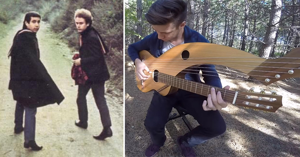 Este hombre toca 'Sonido de silencio' con una guitarra de 18 cuerdas y es encantadoramente hermoso